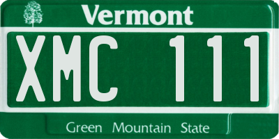 VT license plate XMC111