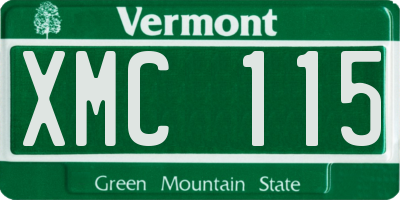 VT license plate XMC115