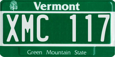 VT license plate XMC117