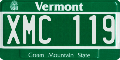 VT license plate XMC119