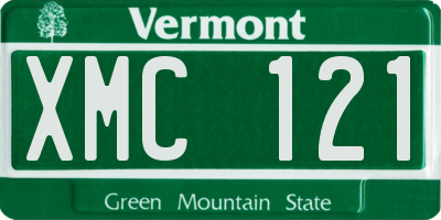 VT license plate XMC121