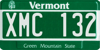 VT license plate XMC132