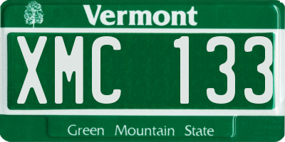VT license plate XMC133