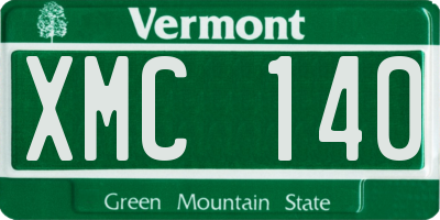 VT license plate XMC140