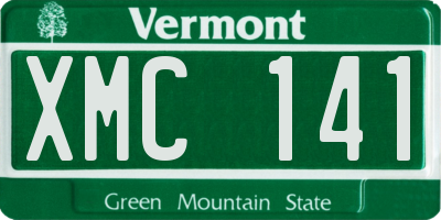 VT license plate XMC141