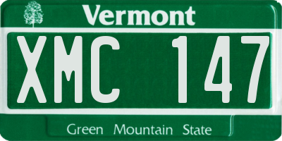 VT license plate XMC147
