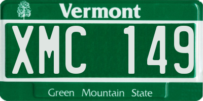 VT license plate XMC149