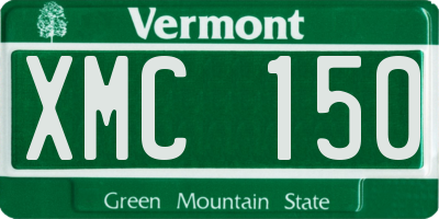 VT license plate XMC150