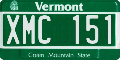 VT license plate XMC151
