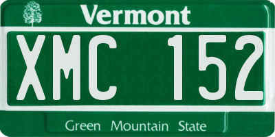 VT license plate XMC152