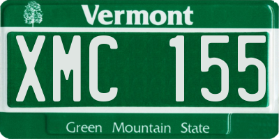 VT license plate XMC155