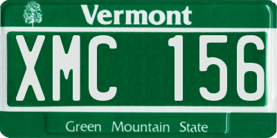 VT license plate XMC156