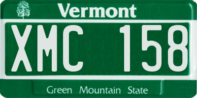 VT license plate XMC158