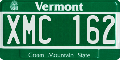 VT license plate XMC162