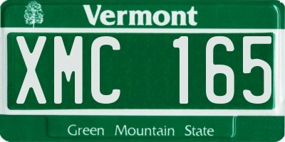 VT license plate XMC165