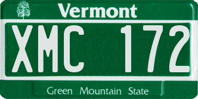 VT license plate XMC172