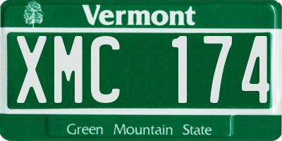VT license plate XMC174