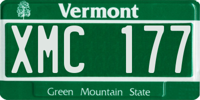 VT license plate XMC177