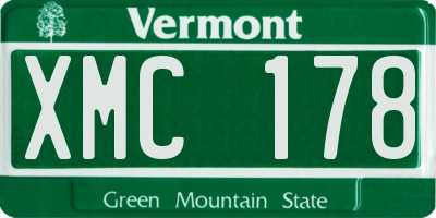 VT license plate XMC178