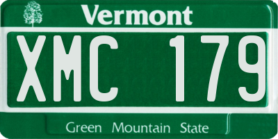 VT license plate XMC179