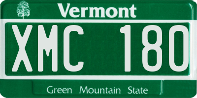 VT license plate XMC180