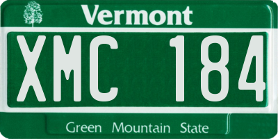 VT license plate XMC184