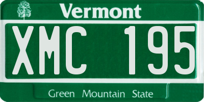 VT license plate XMC195