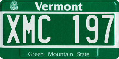 VT license plate XMC197