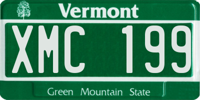 VT license plate XMC199