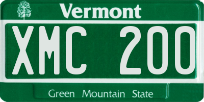 VT license plate XMC200
