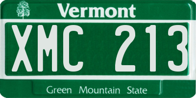 VT license plate XMC213