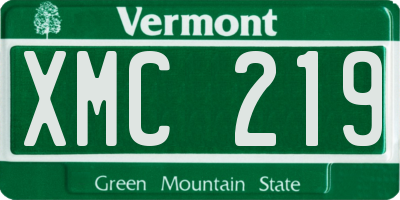 VT license plate XMC219