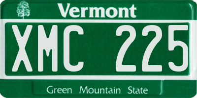 VT license plate XMC225
