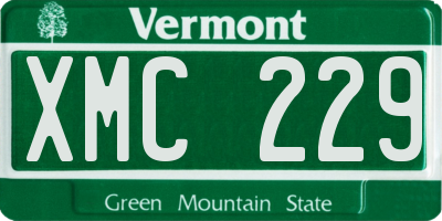 VT license plate XMC229