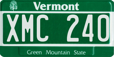 VT license plate XMC240