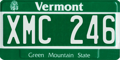 VT license plate XMC246