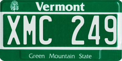 VT license plate XMC249