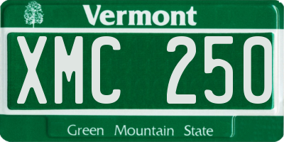 VT license plate XMC250
