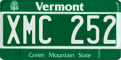 VT license plate XMC252