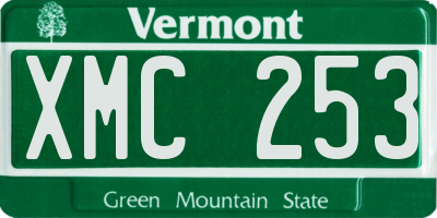 VT license plate XMC253