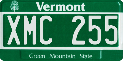 VT license plate XMC255