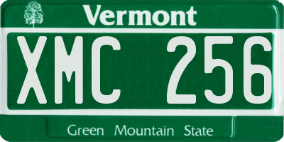 VT license plate XMC256