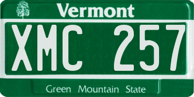 VT license plate XMC257
