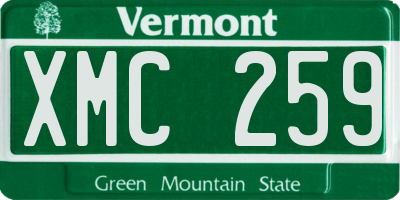 VT license plate XMC259