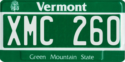 VT license plate XMC260