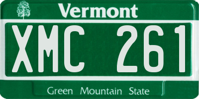 VT license plate XMC261