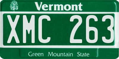VT license plate XMC263