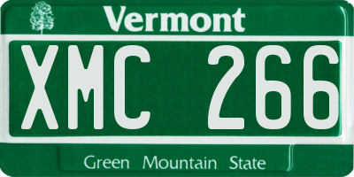 VT license plate XMC266