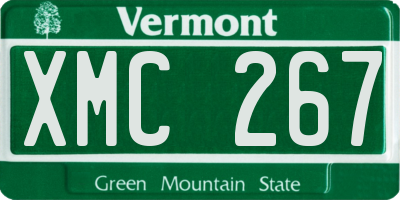 VT license plate XMC267