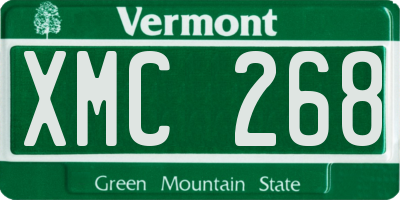 VT license plate XMC268